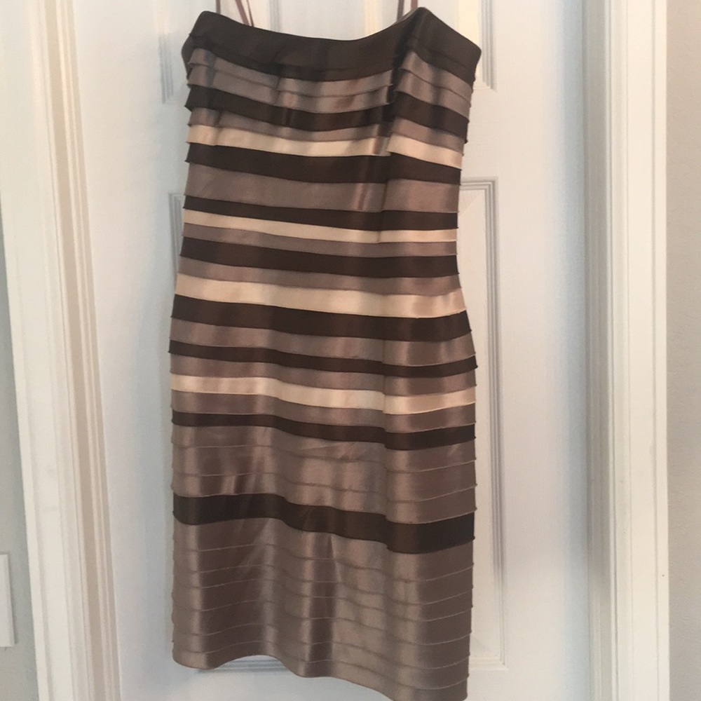 BCBG Strapless multicolor dress